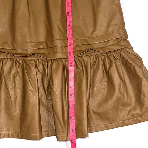 Simply Southern Faux Leather Fawn Brown Short Sleeve Dress Size XL - Picture 11 of 11